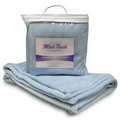 Light Blue Micro Fleece Crib Blanket